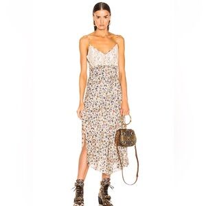 Chloe floral midi lace dress